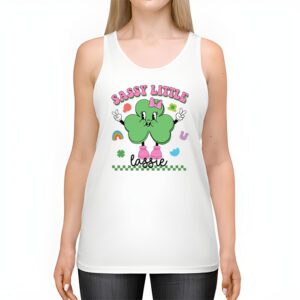 Groovy St Patricks Day Shirt Sassy Little Lassie Kids Toddler Girl Tank Top 2 4