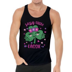 Groovy St Patricks Day Shirt Sassy Little Lassie Kids Toddler Girl Tank Top 3