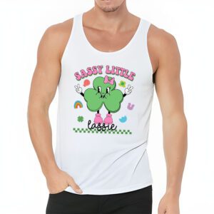 Groovy St Patricks Day Shirt Sassy Little Lassie Kids Toddler Girl Tank Top 3 4