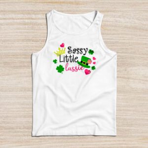 Groovy St Patricks Day Shirt Sassy Little Lassie Kids Toddler Girl Tank Top