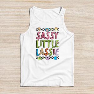 Groovy St Patricks Day Shirt Sassy Little Lassie Kids Toddler Girl Tank Top