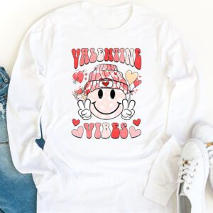 Groovy Valentine Vibes Valentines Day Shirts For Girl Womens Longsleeve Tee 1 2