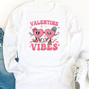 Groovy Valentine Vibes Valentines Day Shirts For Girl Womens Longsleeve Tee 1 3