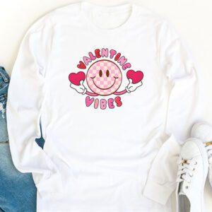Groovy Valentine Vibes Valentines Day Shirts For Girl Womens Longsleeve Tee 1 4