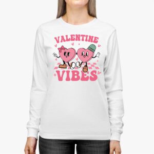Groovy Valentine Vibes Valentines Day Shirts For Girl Womens Longsleeve Tee 2 3