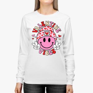Groovy Valentine Vibes Valentines Day Shirts For Girl Womens Longsleeve Tee 2