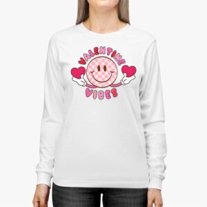 Groovy Valentine Vibes Valentines Day Shirts For Girl Womens Longsleeve Tee 2 4