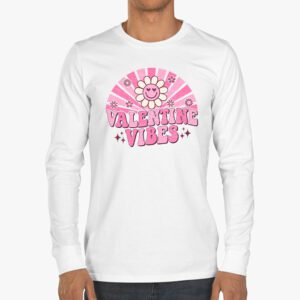 Groovy Valentine Vibes Valentines Day Shirts For Girl Womens Longsleeve Tee 3 1