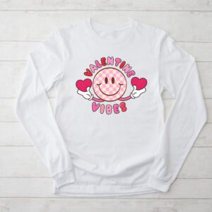 Groovy Valentine Vibes Valentines Day Shirts For Girl Womens Longsleeve Tee