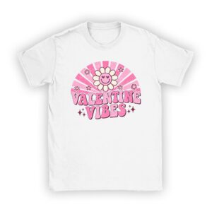 Groovy Valentine Vibes Valentines Day Shirts For Girl Womens T-Shirt