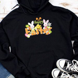 Happy Easter Day, Cute Colorful Egg Hunting Women Boys Girls Hoodie