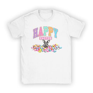 Happy Easter Day, Cute Colorful Egg Hunting Women Boys Girls T-Shirt