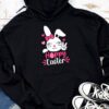 Happy Easter Sayings Egg Bunny Hoodie