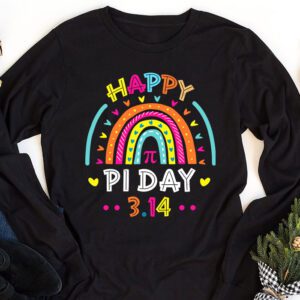 Happy Pi Day Mathematic Math Teacher Gift Rainbow Women Girl Longsleeve Tee 1 3