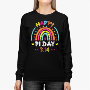 Happy Pi Day Mathematic Math Teacher Gift Rainbow Women Girl Longsleeve Tee 2 3