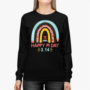 Happy Pi Day Mathematic Math Teacher Gift Rainbow Women Girl Longsleeve Tee 2