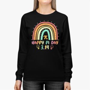 Happy Pi Day Mathematic Math Teacher Gift Rainbow Women Girl Longsleeve Tee 2 4