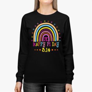 Happy Pi Day Mathematic Math Teacher Gift Rainbow Women Girl Longsleeve Tee 2 5