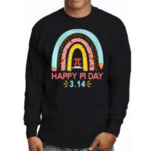 Happy Pi Day Mathematic Math Teacher Gift Rainbow Women Girl Longsleeve Tee 3