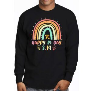 Happy Pi Day Mathematic Math Teacher Gift Rainbow Women Girl Longsleeve Tee 3 4