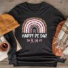Happy Pi Day Mathematic Math Teacher Gift Rainbow Women Girl Longsleeve Tee