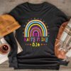 Happy Pi Day Mathematic Math Teacher Gift Rainbow Women Girl Longsleeve Tee