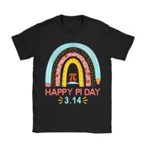 Happy Pi Day Mathematic Math Teacher Gift Rainbow Women Girl T-Shirt