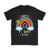 Happy Pi Day Mathematic Math Teacher Gift Rainbow Women Girl T-Shirt