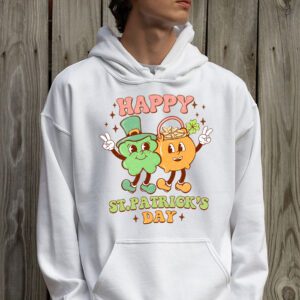 Happy St Patricks Day Shamrock Clover For Women Kids Hoodie 2 2