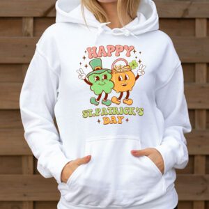 Happy St Patricks Day Shamrock Clover For Women Kids Hoodie 3 2