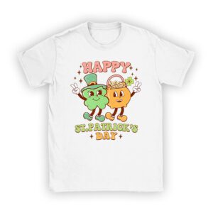 Happy St Patricks Day Shamrock Clover For Women Kids T-Shirt