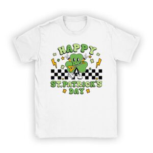 Happy St Patricks Day Shamrock Clover For Women Kids T-Shirt