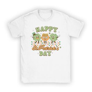 Happy St Patricks Day Shamrock Clover For Women Kids T-Shirt