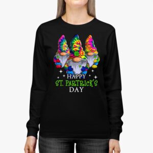 Happy St. Patricks Day Gnome Shamrock Saint Patrick Irish Longsleeve Tee 2 1