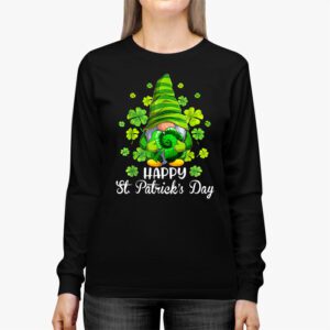 Happy St. Patricks Day Gnome Shamrock Saint Patrick Irish Longsleeve Tee 2 2