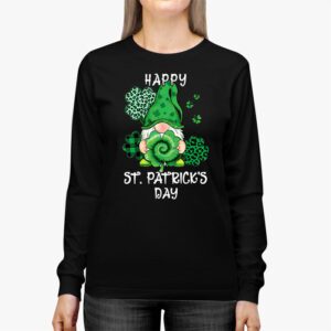 Happy St. Patricks Day Gnome Shamrock Saint Patrick Irish Longsleeve Tee 2 3