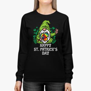 Happy St. Patricks Day Gnome Shamrock Saint Patrick Irish Longsleeve Tee 2