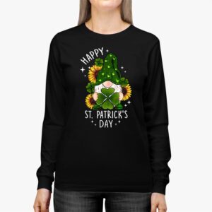 Happy St. Patricks Day Gnome Shamrock Saint Patrick Irish Longsleeve Tee 2 4