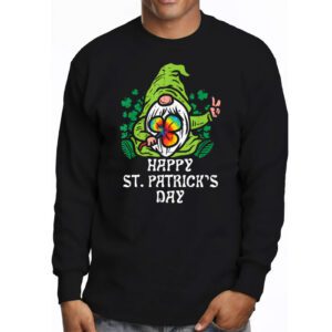 Happy St. Patricks Day Gnome Shamrock Saint Patrick Irish Longsleeve Tee 3