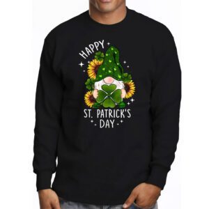 Happy St. Patricks Day Gnome Shamrock Saint Patrick Irish Longsleeve Tee 3 4