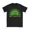 Happy St. Patricks Day Leopard Print Rainbow Shamrock Irish T-Shirt