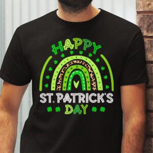 Happy St. Patricks Day Leopard Print Rainbow Shamrock Irish T Shirt 2 2