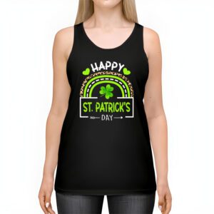 Happy St. Patricks Day Leopard Print Rainbow Shamrock Irish Tank Top 2 4