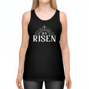 He Is Risen Cross Jesus Religious Easter Day Christians Tank Top 2 1