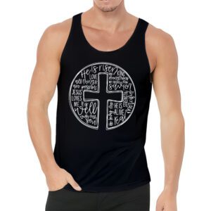 He Is Risen Cross Jesus Religious Easter Day Christians Tank Top 3 3