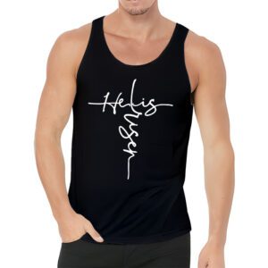 He Is Risen Cross Jesus Religious Easter Day Christians Tank Top 3 4