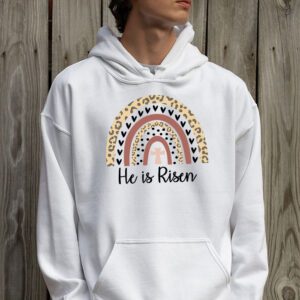 He Is Risen Rainbow Leopard Happy Easter Day Christian Jesus Hoodie 2 1