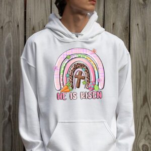 He Is Risen Rainbow Leopard Happy Easter Day Christian Jesus Hoodie 2 3