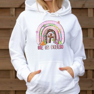 He Is Risen Rainbow Leopard Happy Easter Day Christian Jesus Hoodie 3 2