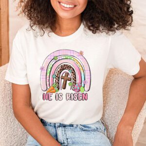 He Is Risen Rainbow Leopard Happy Easter Day Christian Jesus T Shirt 1 3